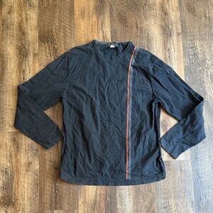 Banana Republic men’s sweater dark grey  with orange  Stripe